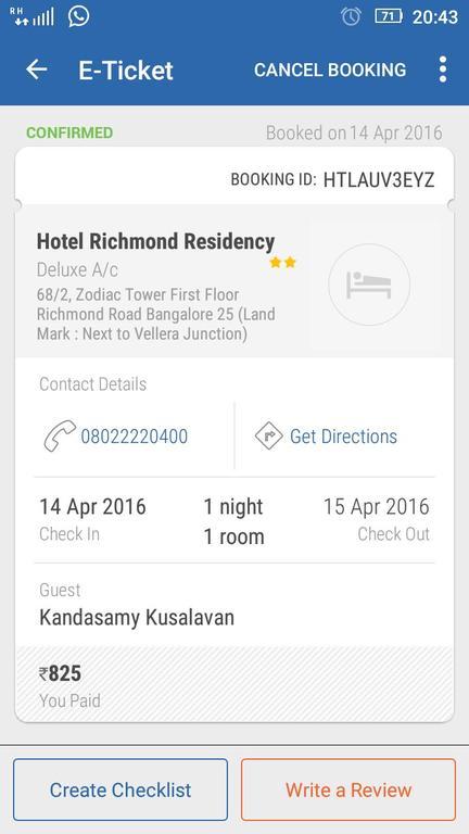 Hotel Richmond Residency 벵갈루루 외부 사진